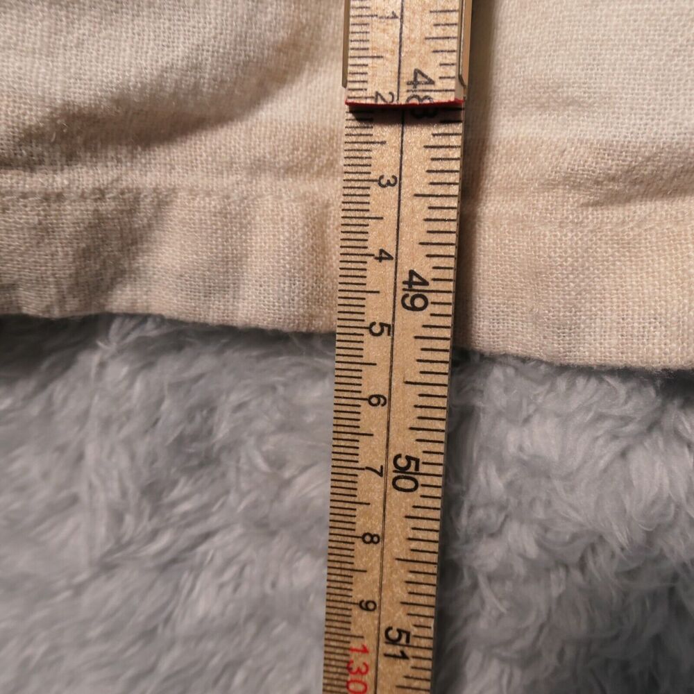 BP Jumpsuit Womens M Ivory Striped Wide Leg Pockets Linen Blend Gauzy Beachy - Picture 7 of 11